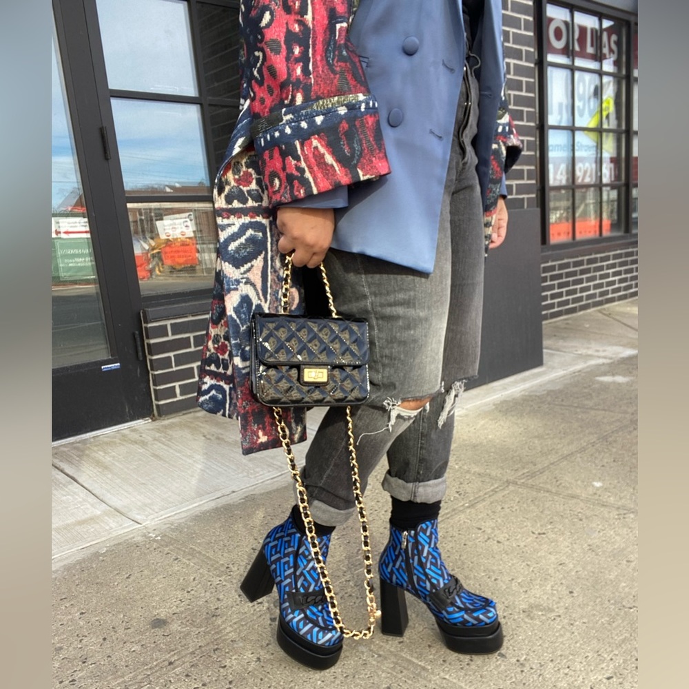 Platform Printed Booties